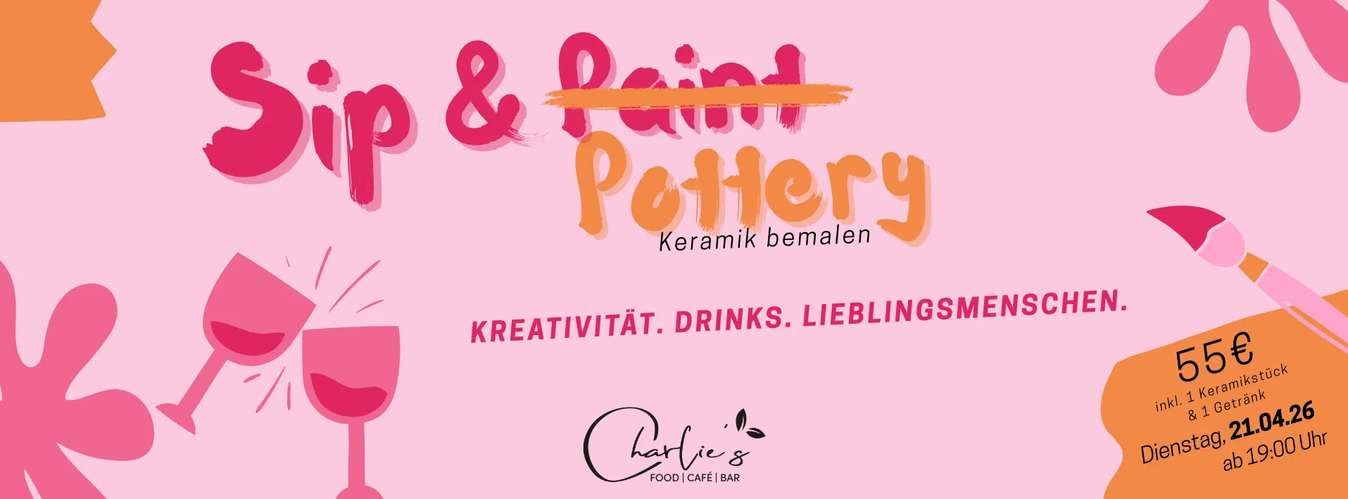 Sip & Pottery im Charlie's Regensburg 01.09.2026