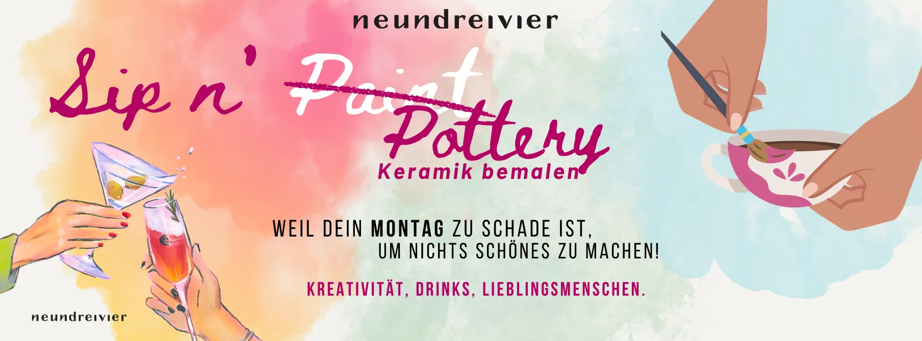 Sip & Pottery am 16.11.26 in der 934 Bar in Cham