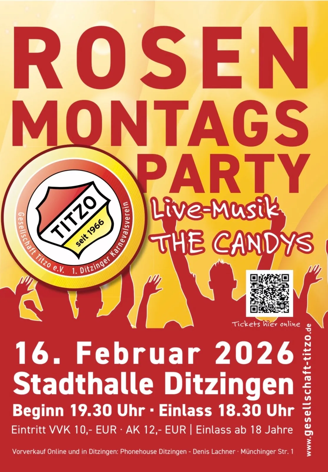 Rosenmontagsparty Ditzingen