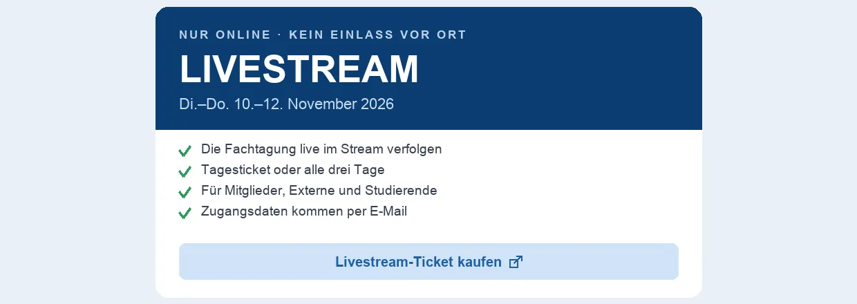 Livestream – FKTG-Fachtagung e.V. 2026