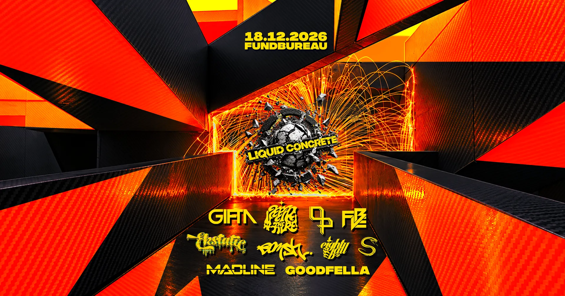 Liquid Concrete mit Gifta, Ekstatic, Feed The Fire, O&P