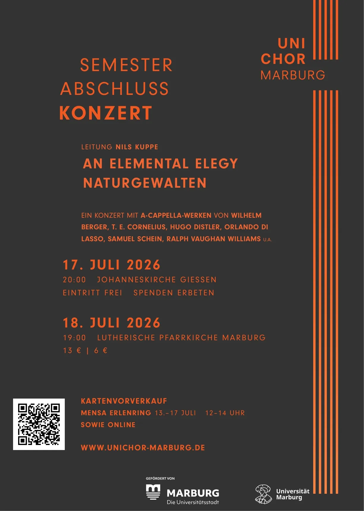Semesterabschlusskonzert Unichor Marburg