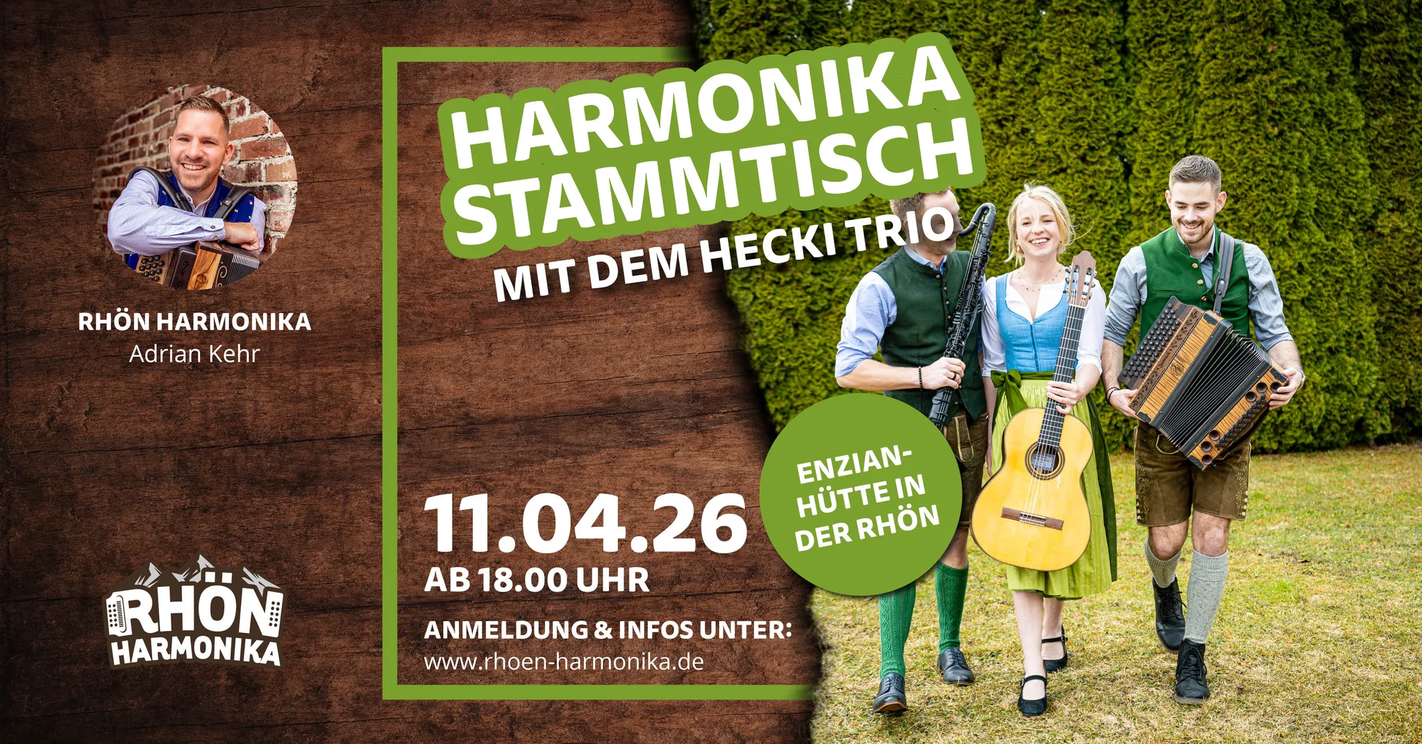 Harmonika Stammtisch mit dem Hecki Trio