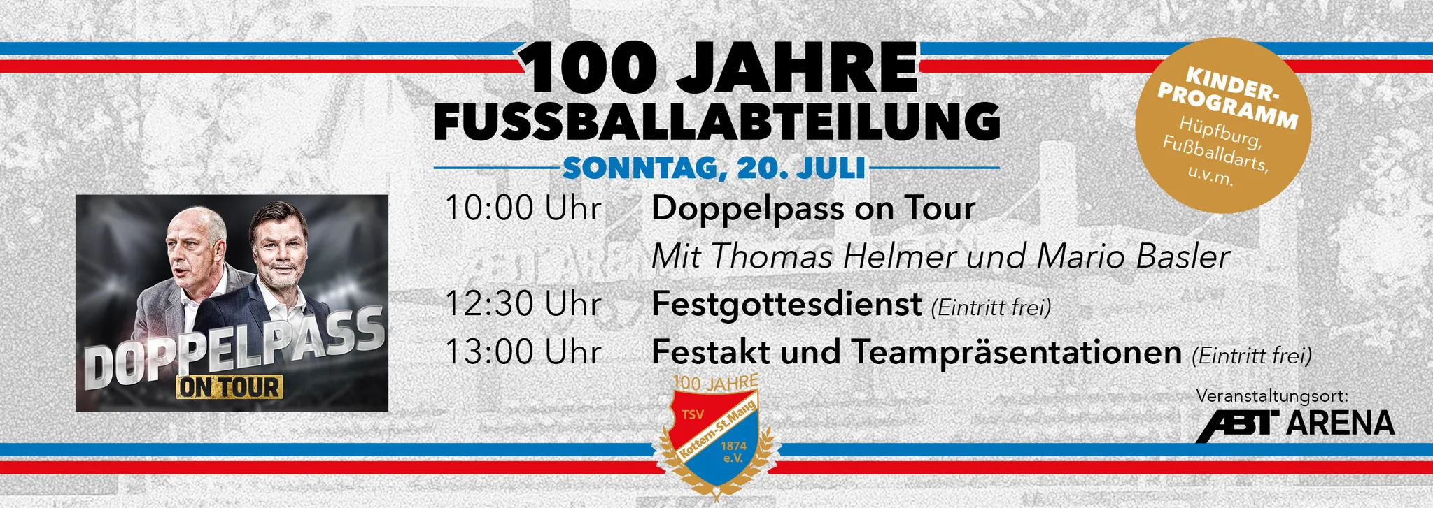 100 Jahre Fußballabteilung TSV Kottern | Doppelpass on Tour mit Thomas Helmer und Mario Basler