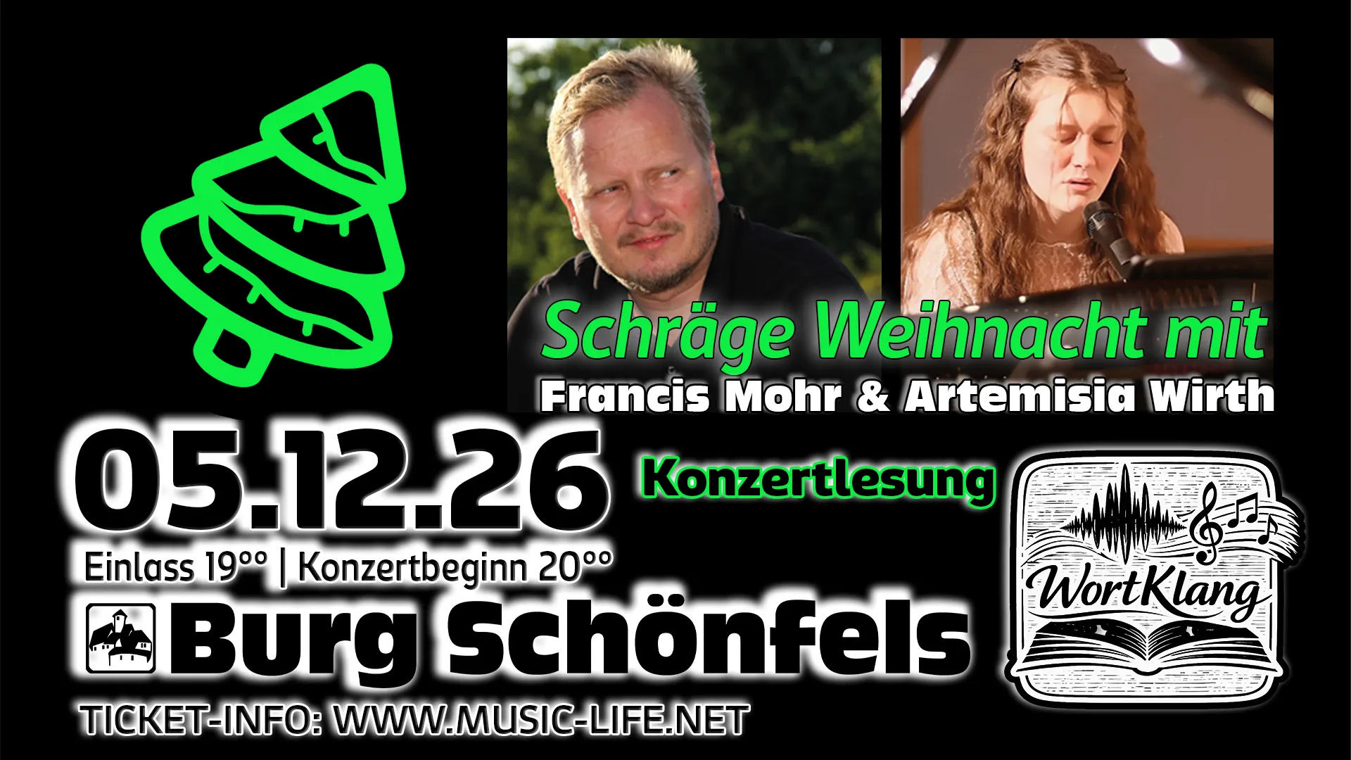 FRANCIS MOHR & ARTEMISIA WIRTH | Schräge Weihnacht | Musikalische Lesung