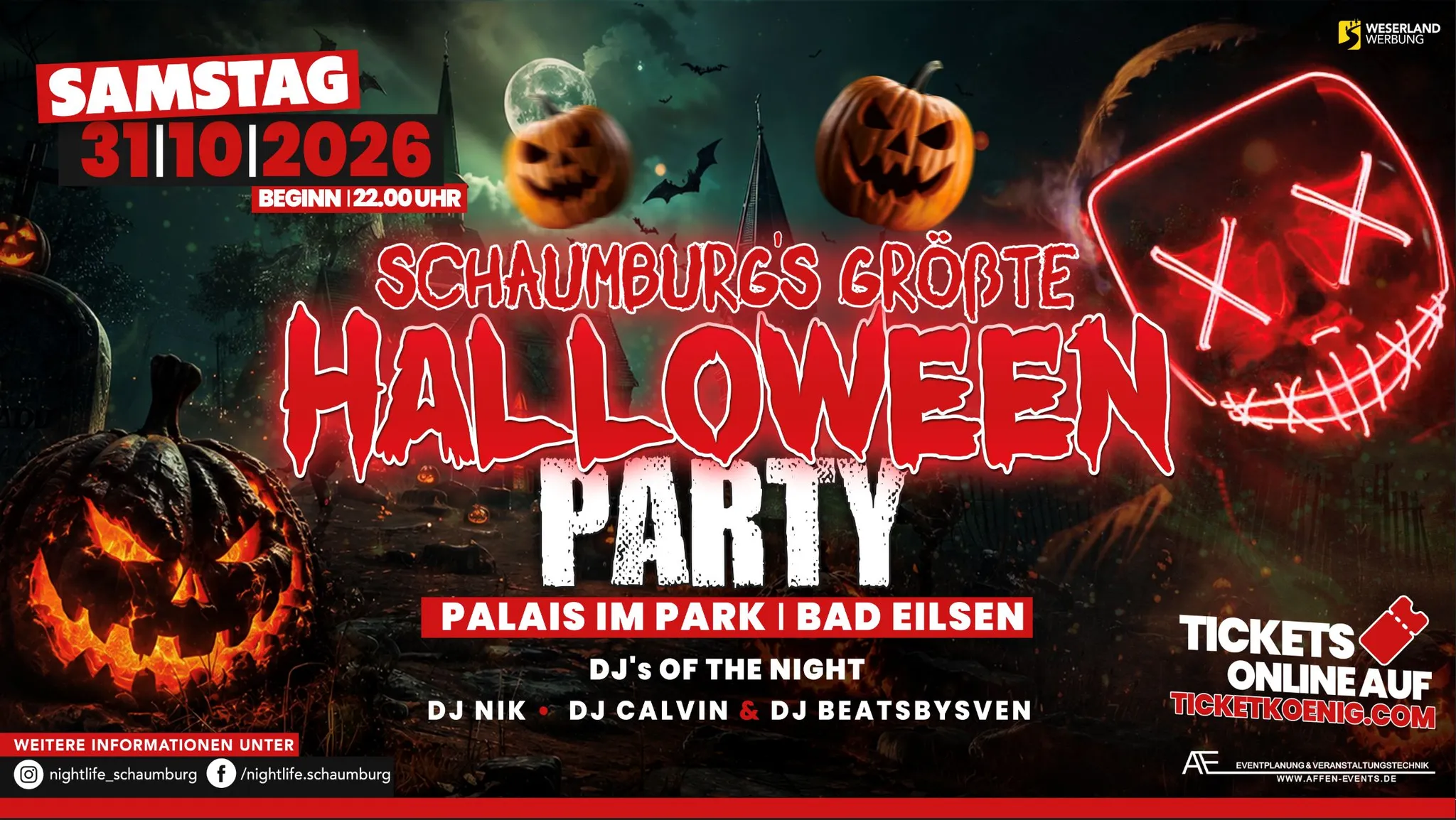 🎃 SCHAUMBURGS GRÖßTE HALLOWEEN PARTY! 👻
