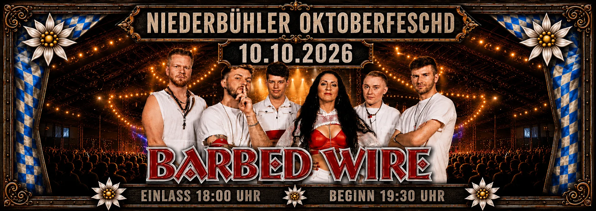 Oktoberfeschd Niederbühl 90er Barbed Wire