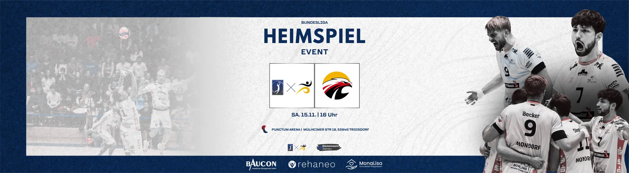 2. VOLLEYBALL BUNDESLIGA | Rhein-Sieg Volleys / Mondorf vs. VC Juniors Frankfurt