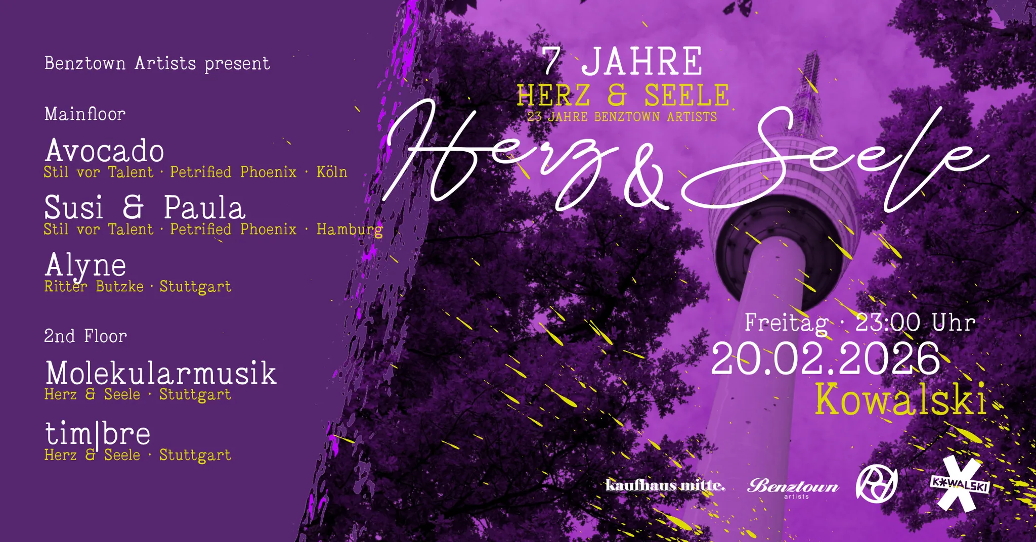 7 JAHRE HERZ & SEELE – JUBILÄUMSNACHT IM KOWALSKI