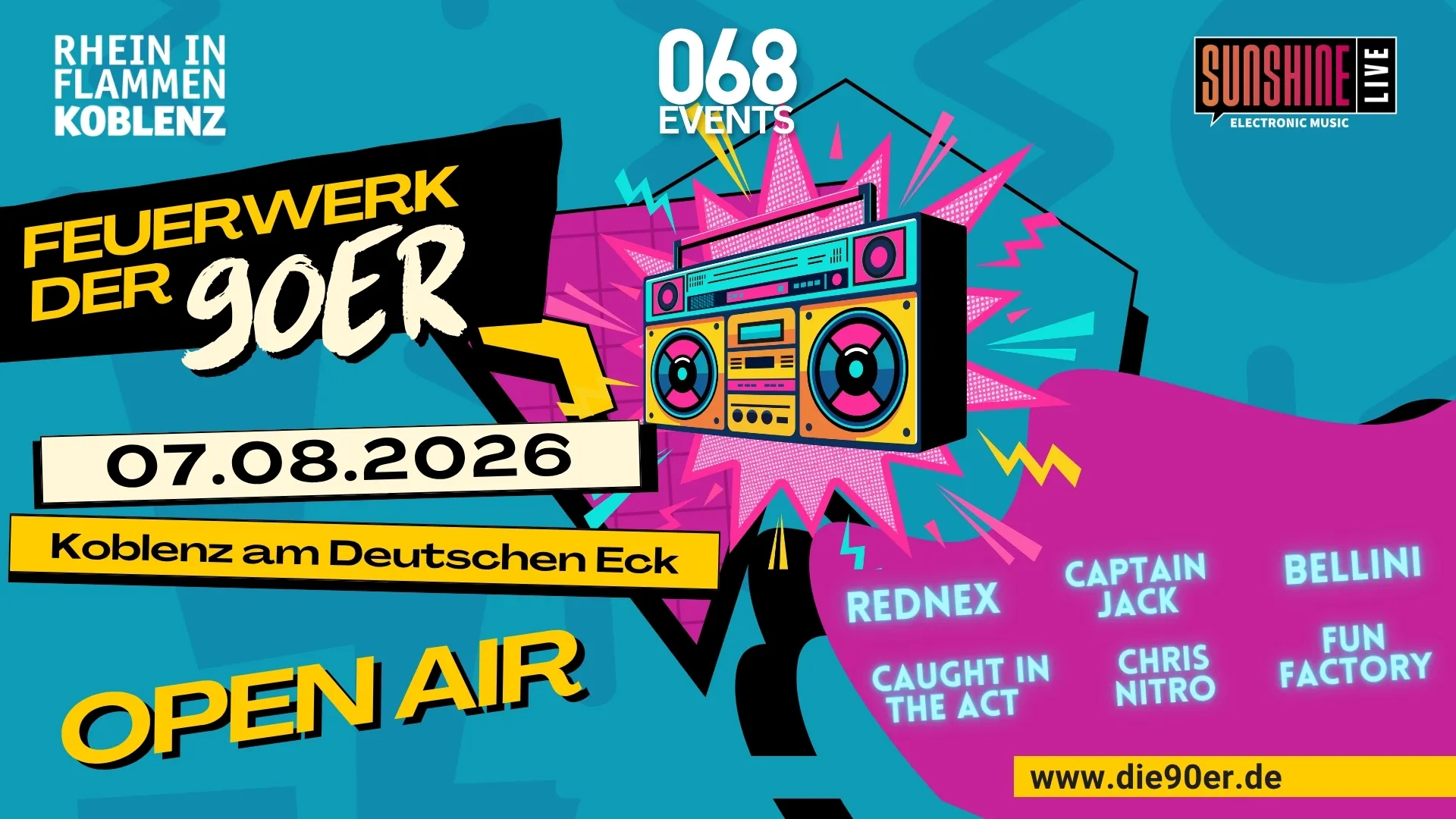 Feuerwerk der 90er - Open Air am Deutschen Eck