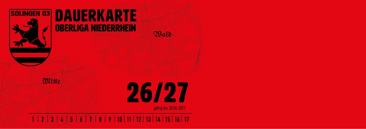 Dauerkarte Oberliga Saison 2026/2027 "WIR SIND HELDEN"