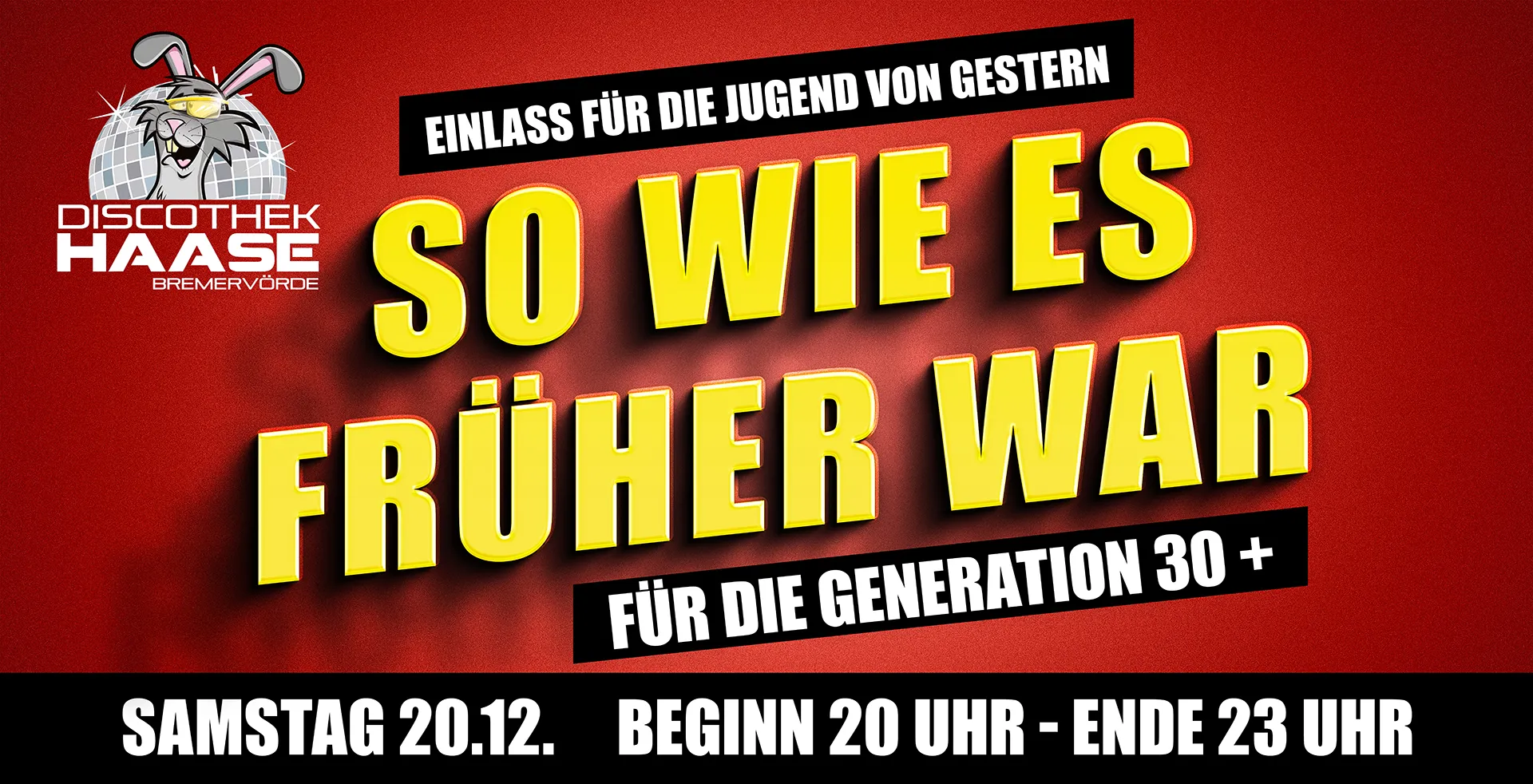SO WIE ES FRÜHER WAR PARTY - "X-MAS EDITION"