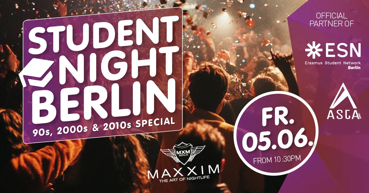 Student Night Berlin – 90s, 2000s & 2010s Special