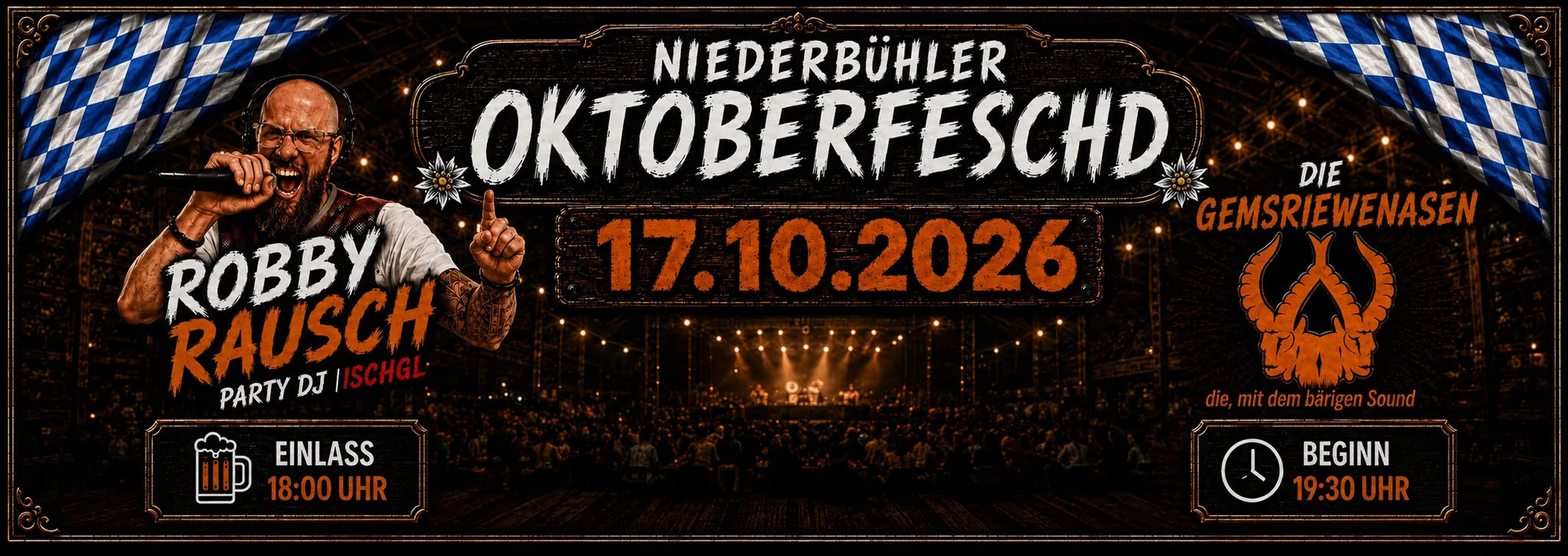 Oktoberfeschd Niederbühl Meets Die Gemsriewenasen & Robby Rausch