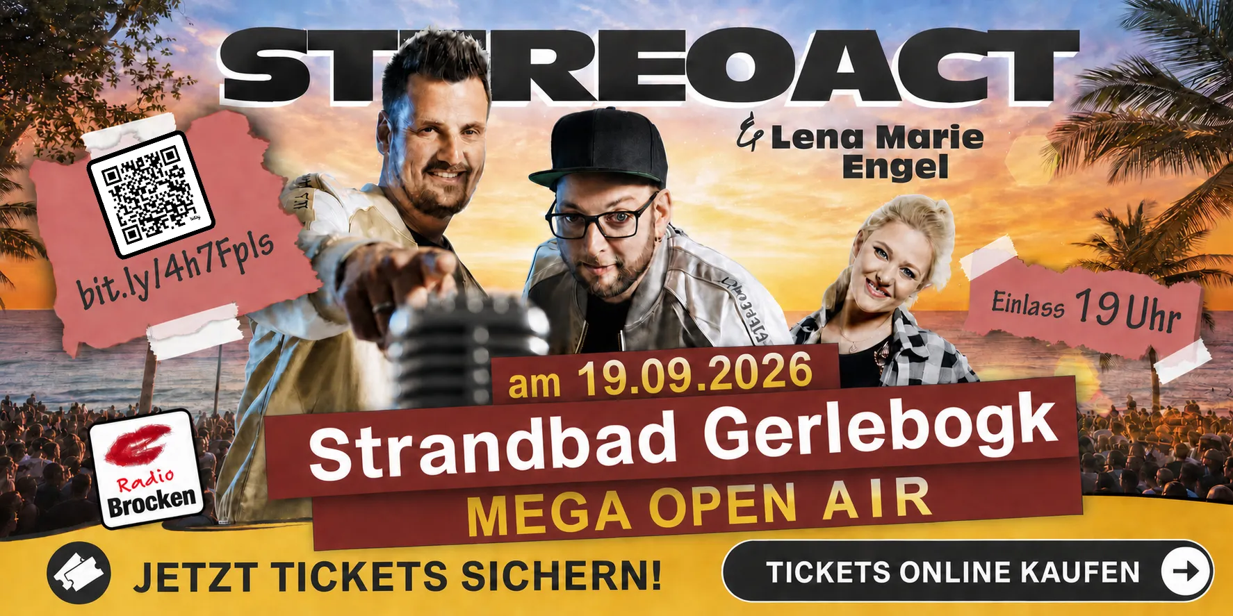 Stereoact & Lena Marie Engel Live - Sommer Open Air am Strandbad Gerlebogk