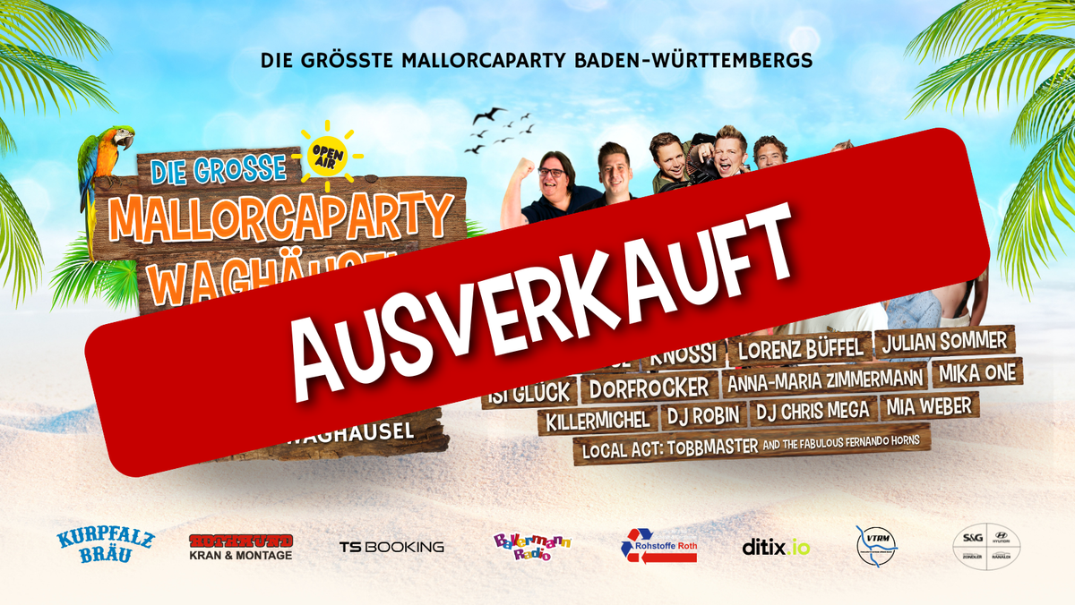 Mallorcaparty Waghäusel 2025 Eremitage Waghäusel 2 Aug