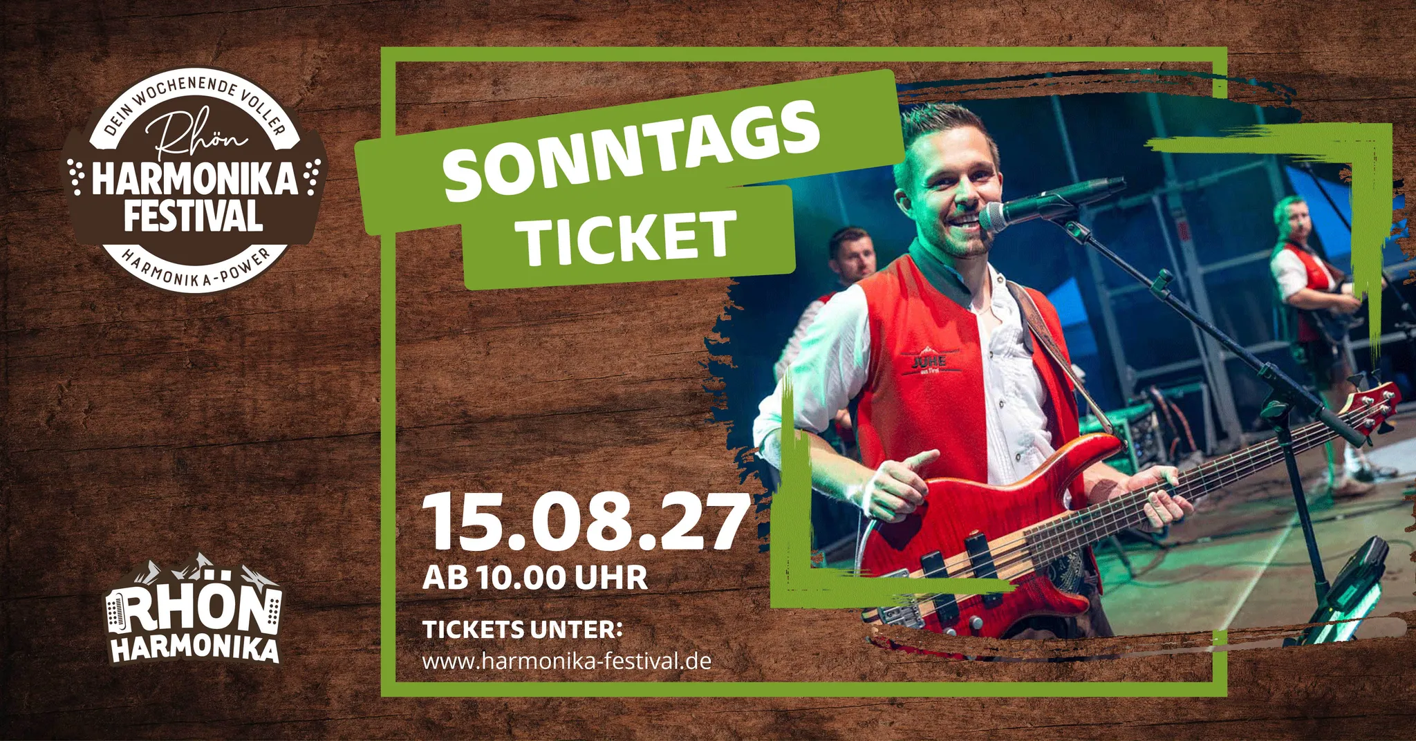 Rhön Harmonika Festival 2027 - Sonntag, 15.08.27 - Tagesticket