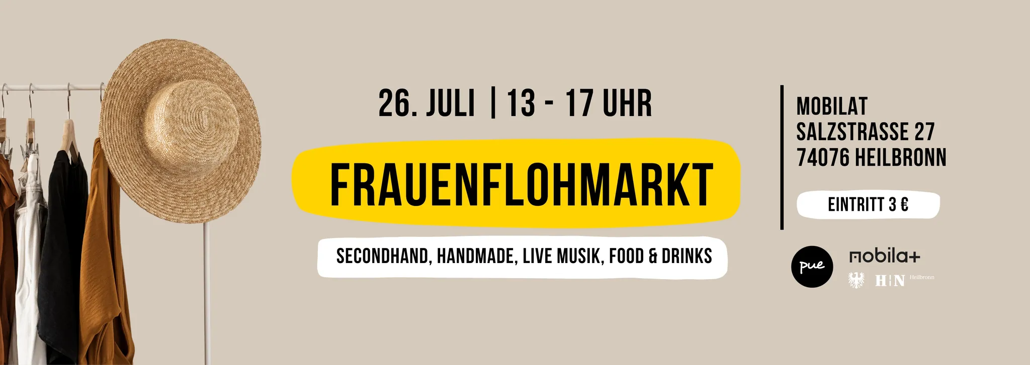 Frauenflohmarkt by pue im Mobilat Heilbronn 26. Juli