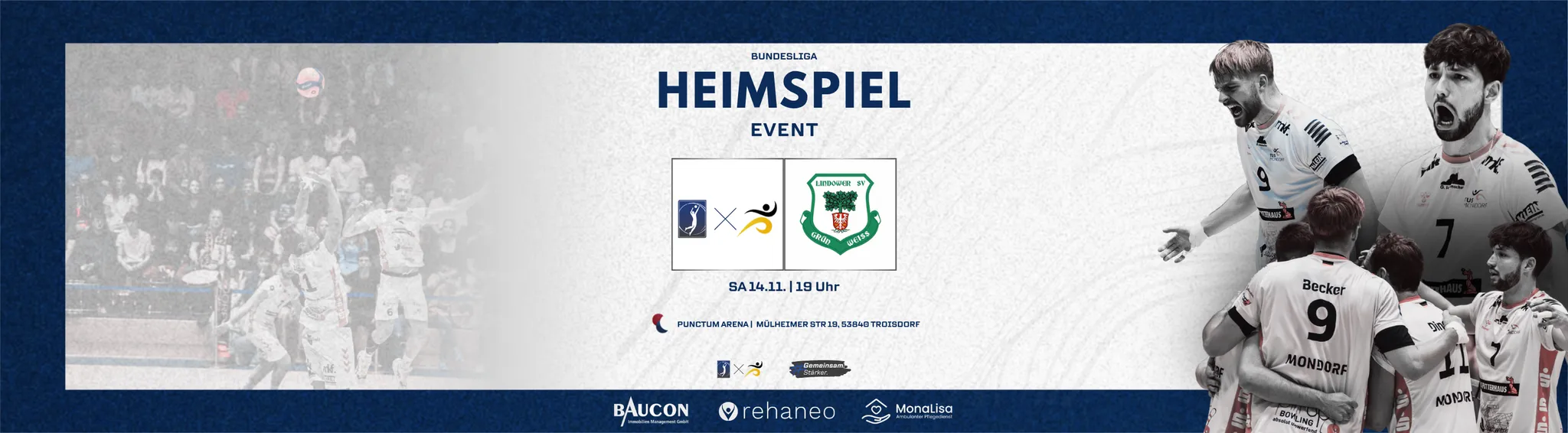 2. VOLLEYBALL BUNDESLIGA | Rhein-Sieg Volleys / Mondorf vs. SV Lindow-Gransee